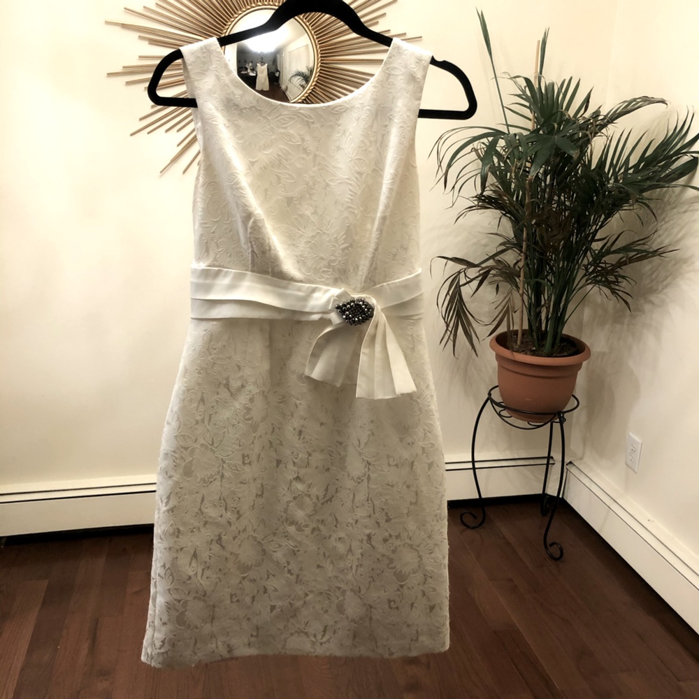 Sandra Darren Dress White Sz 8 Wedding